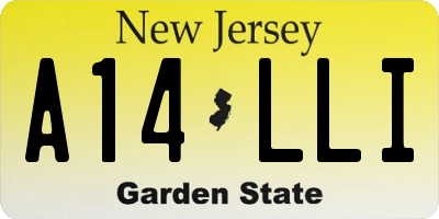 NJ license plate A14LLI