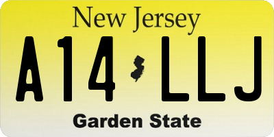 NJ license plate A14LLJ
