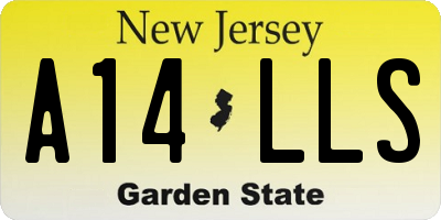 NJ license plate A14LLS