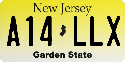 NJ license plate A14LLX