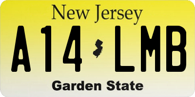 NJ license plate A14LMB