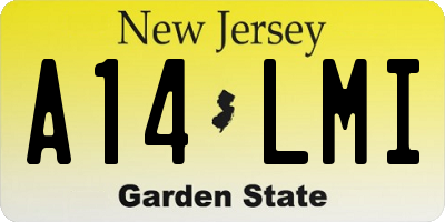 NJ license plate A14LMI