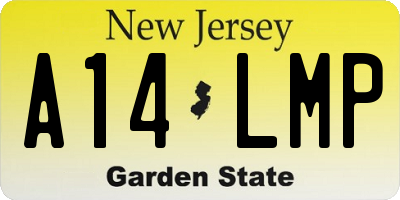 NJ license plate A14LMP