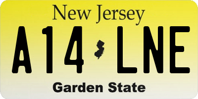 NJ license plate A14LNE