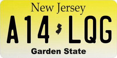 NJ license plate A14LQG