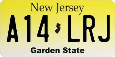 NJ license plate A14LRJ