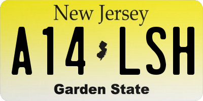 NJ license plate A14LSH