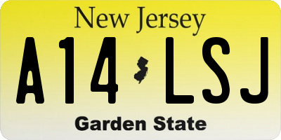 NJ license plate A14LSJ