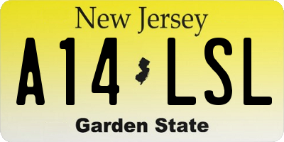 NJ license plate A14LSL