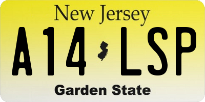 NJ license plate A14LSP