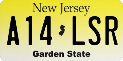 NJ license plate A14LSR