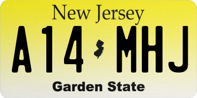 NJ license plate A14MHJ