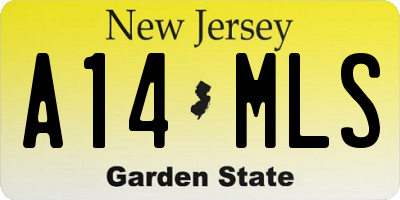 NJ license plate A14MLS