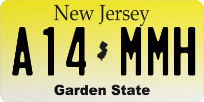NJ license plate A14MMH