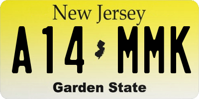 NJ license plate A14MMK