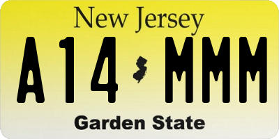 NJ license plate A14MMM