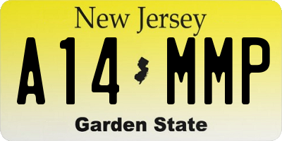 NJ license plate A14MMP