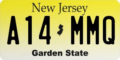 NJ license plate A14MMQ