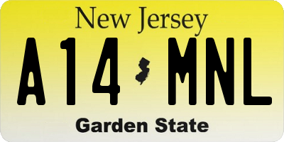 NJ license plate A14MNL