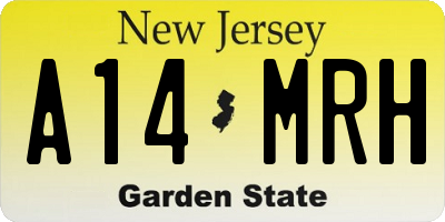 NJ license plate A14MRH
