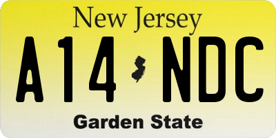 NJ license plate A14NDC