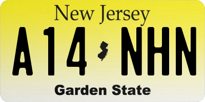 NJ license plate A14NHN