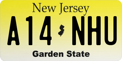 NJ license plate A14NHU