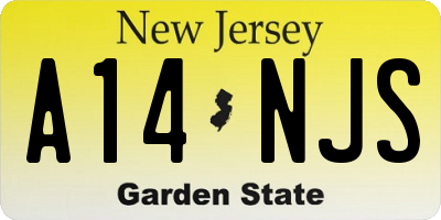 NJ license plate A14NJS