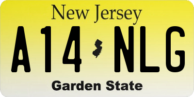 NJ license plate A14NLG