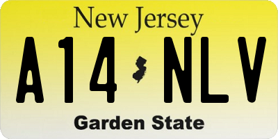 NJ license plate A14NLV