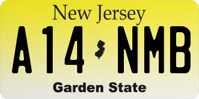 NJ license plate A14NMB
