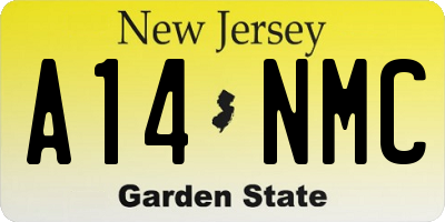 NJ license plate A14NMC