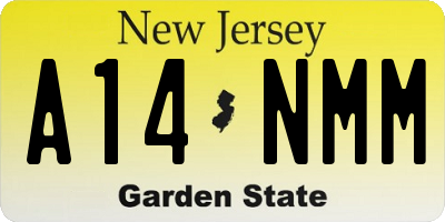 NJ license plate A14NMM