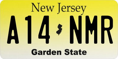 NJ license plate A14NMR