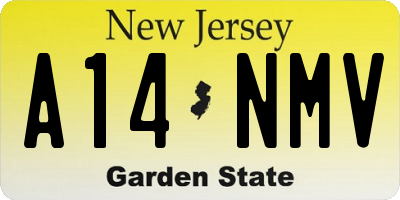 NJ license plate A14NMV