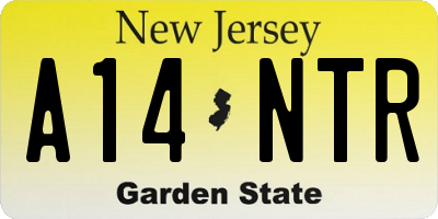 NJ license plate A14NTR