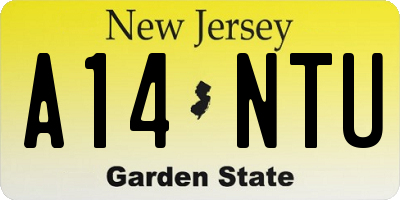 NJ license plate A14NTU