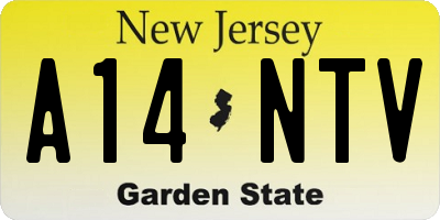 NJ license plate A14NTV