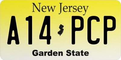 NJ license plate A14PCP