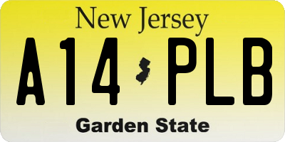 NJ license plate A14PLB