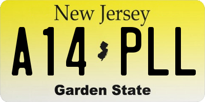 NJ license plate A14PLL