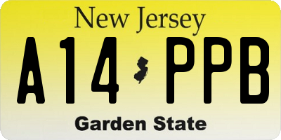NJ license plate A14PPB