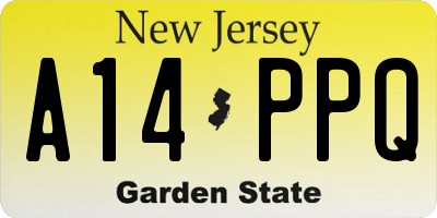NJ license plate A14PPQ