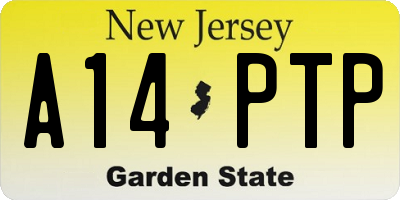 NJ license plate A14PTP