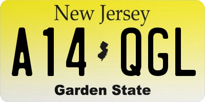 NJ license plate A14QGL