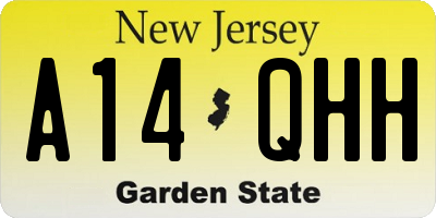 NJ license plate A14QHH
