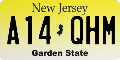 NJ license plate A14QHM