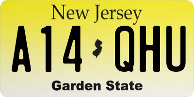 NJ license plate A14QHU