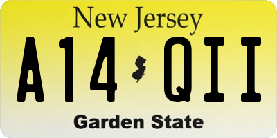 NJ license plate A14QII