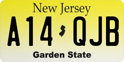 NJ license plate A14QJB